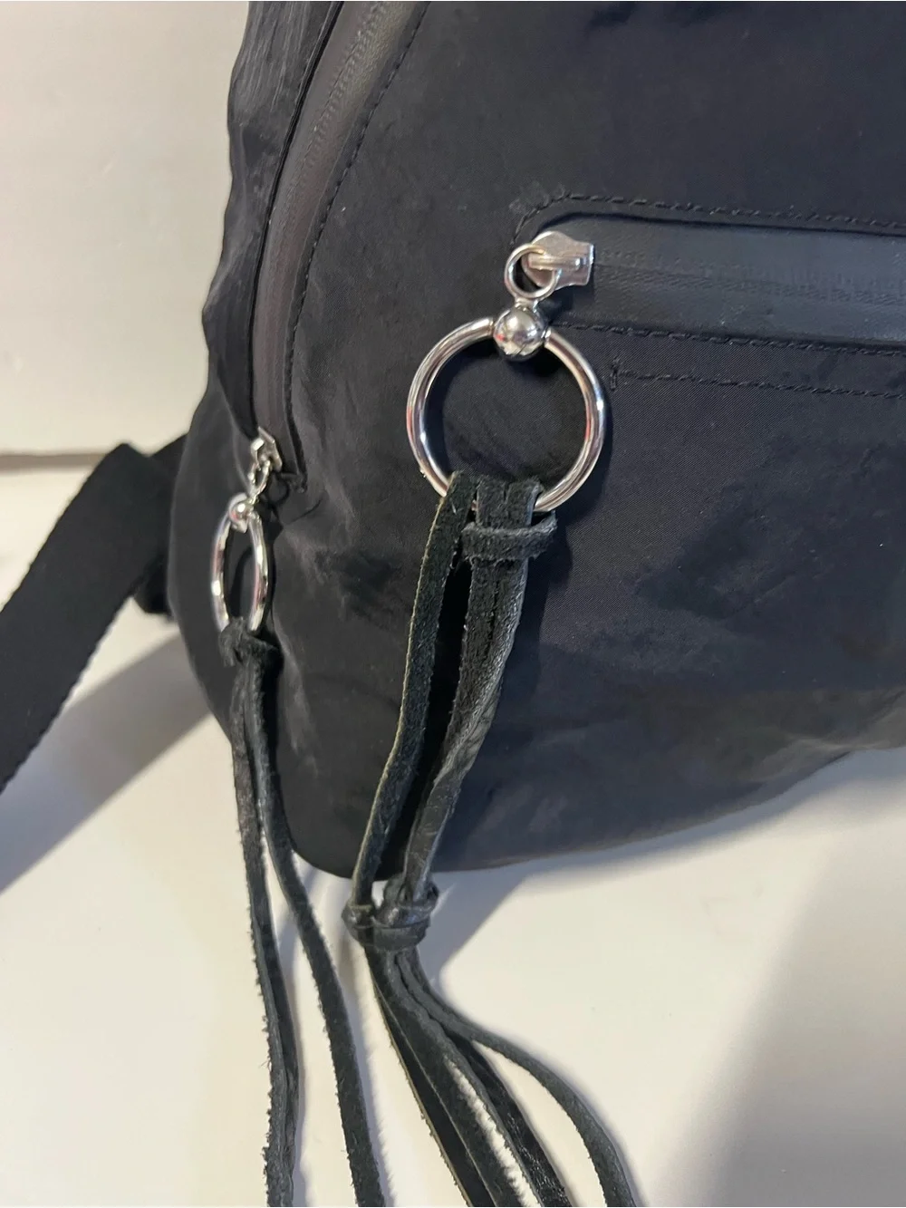 REBECCA MINKOFF Black Nylon Always On Regan Medium Backpack 15.5